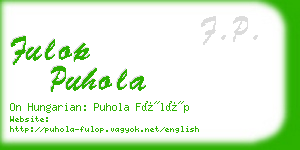 fulop puhola business card